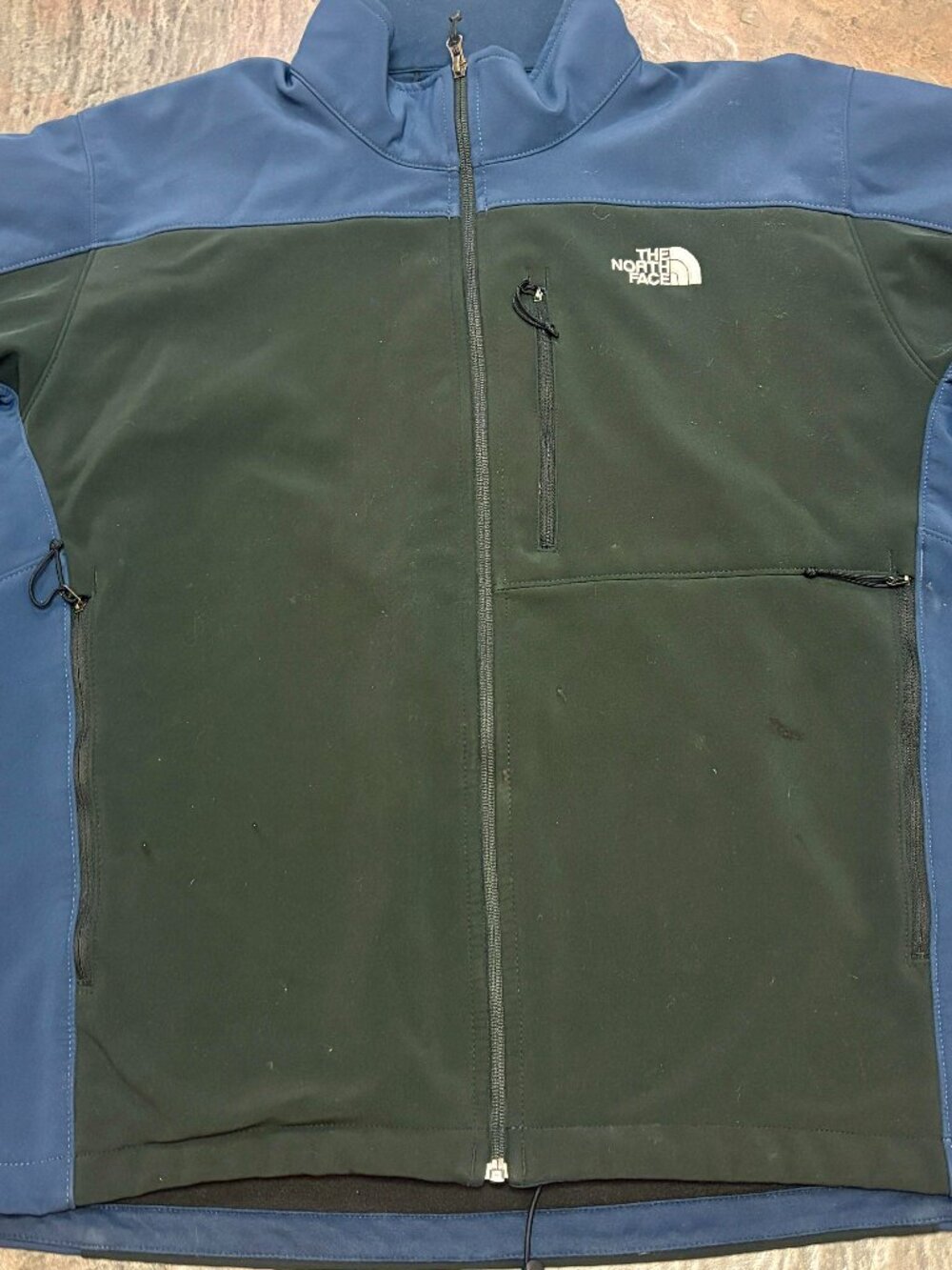 ~~The North Face Black/Blue Full Zip Rain Jacket Men XL Golf/Outdoors/Hiking...a